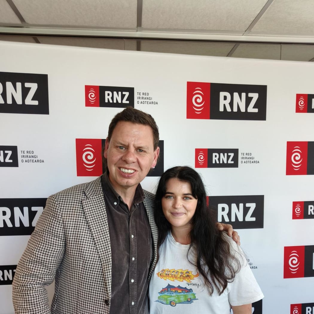 Journalist Paddy Gower with Maggie Tweedie
