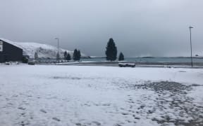 Niwa Weather's Lake Tekapo office was surrounded with snowfall.