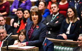 Britain's Chancellor of the Exchequer Rachel Reeves presents the annual budget statement in the House of Commons in London on October 30, 2024.
