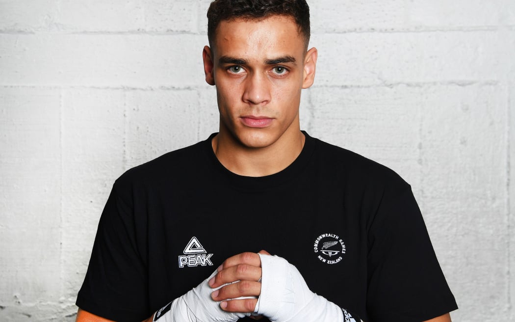 David Nyika (91kg) poses for a photo during the New Zealand Olympic Committee boxing announcement for the Gold Coast 2018 Commonwealth Games.