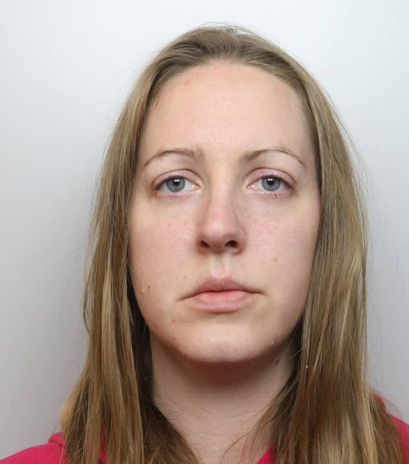A handout image released by Cheshire Constabulary police force in Manchester on August 17, 2023, shows the November 2020 custody photograph of nurse Lucy Letby. Lucy Letby was on August 18, 2023, found guilty of murdering seven newborn babies and trying to murder six others at the hospital neonatal unit where she worked, becoming the UK's most prolific killer of children. Letby, 33 -- on trial since October 2022 -- was accused of injecting her young victims, who were either sick or born prematurely, with air, overfeeding them milk and poisoning them with insulin. (Photo by Cheshire Constabulary / AFP) / RESTRICTED TO EDITORIAL USE - MANDATORY CREDIT  " AFP PHOTO / CHESHIRE CONSTABULARY/ HANDOUT "  -  NO MARKETING NO ADVERTISING CAMPAIGNS   -   DISTRIBUTED AS A SERVICE TO CLIENTS