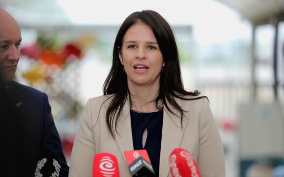 Education Minister Erica Stanford speaks after a visit to an Auckland school.