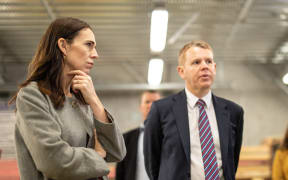 Prime Minister Jacinda Ardern and Education Minister Chris Hipkins visit Weltec School of Construction in Petone, Wellington.