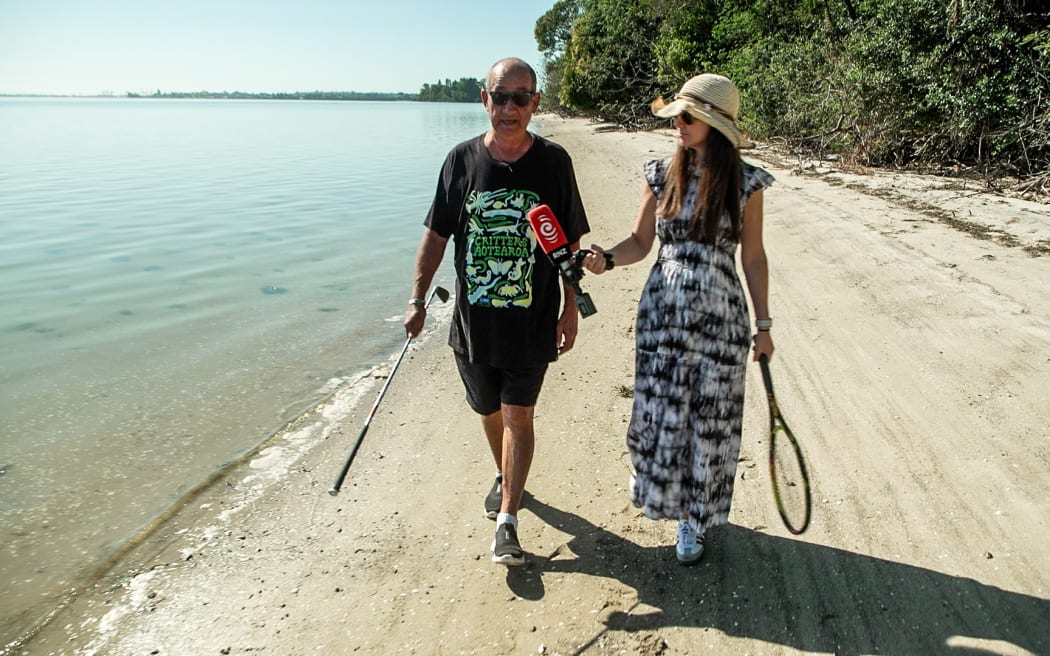Tommy Wilson on the beach