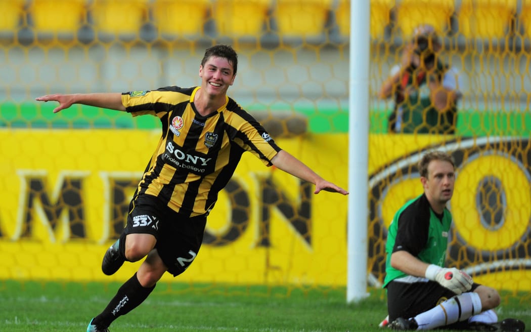 Phoenix's Marco Rojas celebrates his goal in 2010.