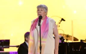 Recording artist Helen Reddy performs onstage during the MPTF 95th anniversary celebration.
