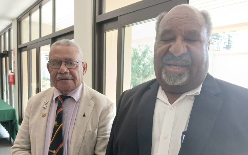 Former PNGDF commander, Major General Jerry Singirok and Western Highlands Governor, Wai Rapa.