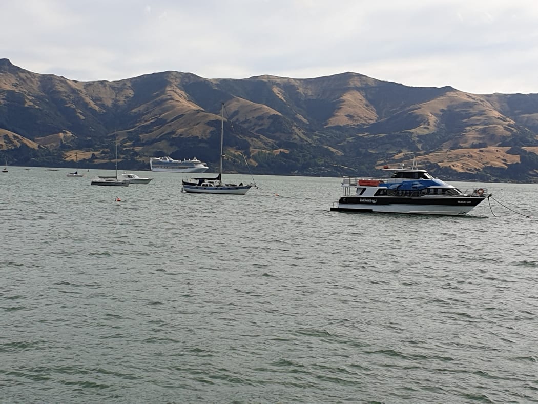The Golden Princess is now on its way to Melbourne after docking in Akaroa.