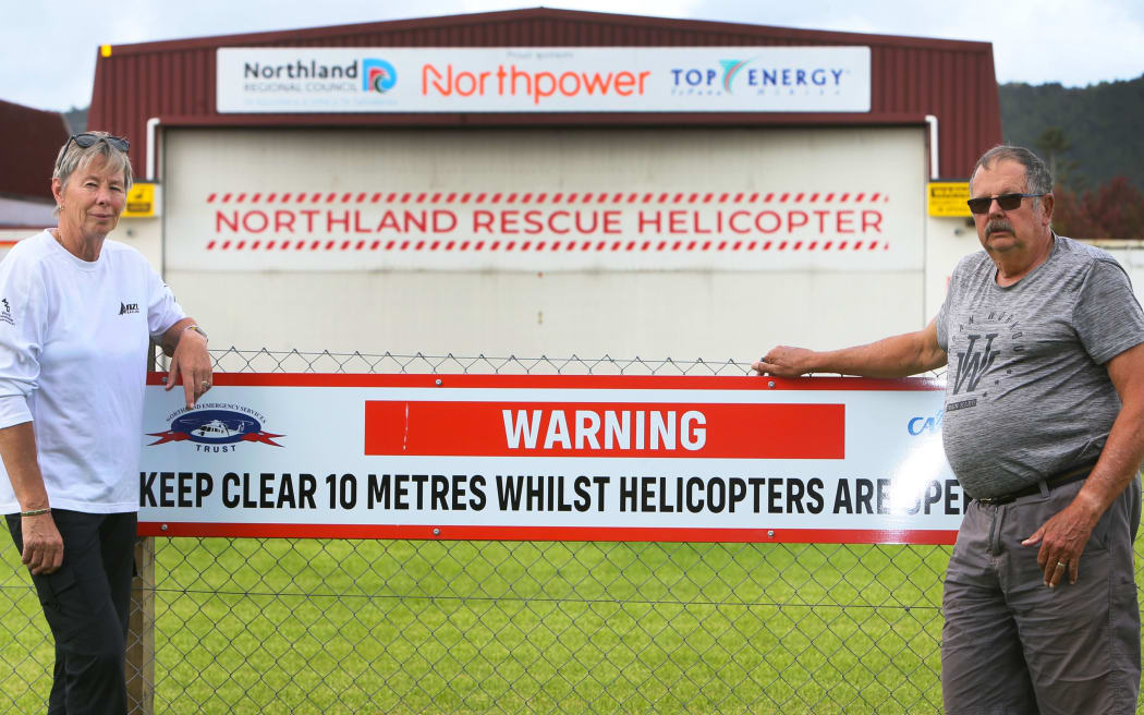 Angry local residents Roger and Ruth de Bray are calling for the Northland Rescue Helicopter to be shifted due to noise ruining their life. 26 March 2021 Northern Advocate Photo by Tania Whyte
