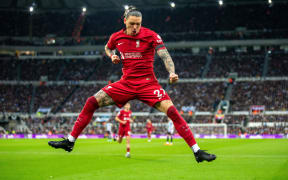 Darwin Nunez of Liverpool celebrates