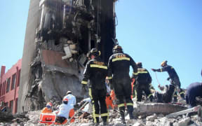 Search and Rescue teams at the site of the CTV building in February 2011.