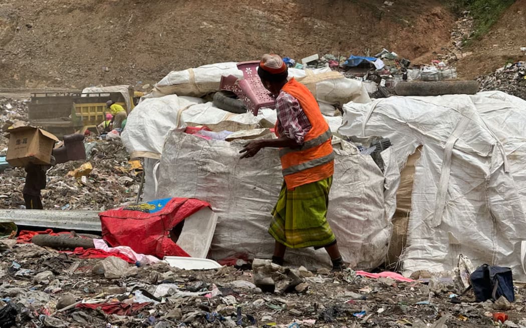 Tibar rubbish dump is the only controlled landfill in Timor-Leste. (ABC News: Vonia Vieira)