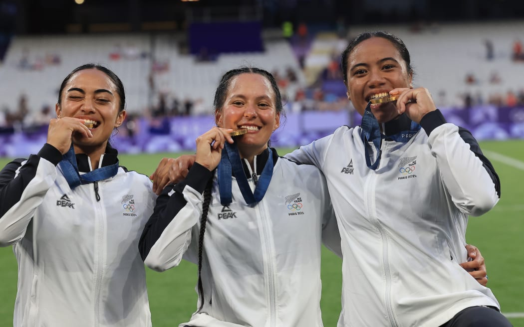 New Zealand v Canada, Rugby Sevens - Women’s gold medal match, Paris Olympics at Stade de France, Paris, France on Thursday 30 July 2024. 
Photo credit: Iain McGregor / www.photosport.nz