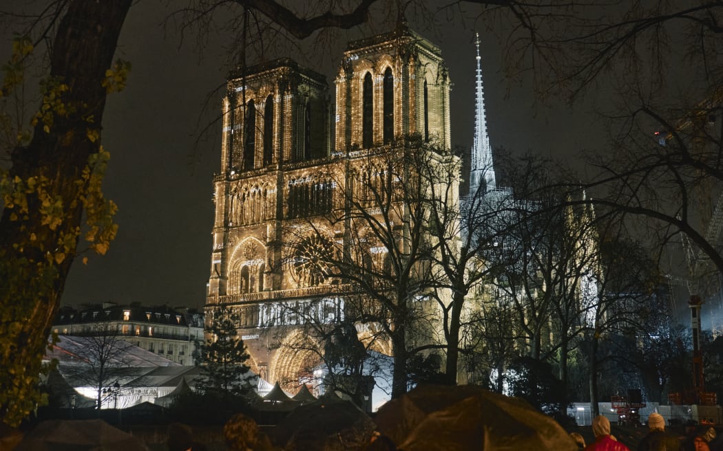 07/12/24, Paris, France.
Notre Dame de Paris cathedral reopens. The bells rang and the cathedral door opened.
Photography by Benoit Durand / Hans Lucas
Reouverture de la cathedrale Notre Dame de Paris. Les cloches ont sonne et la porte de la cathedrale s est ouverte.
Photographie par Benoit Durand / Hans Lucas (Photo by Benoît Durand / Hans Lucas / Hans Lucas via AFP)
