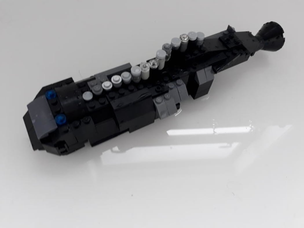 The winning entry: 10 year old Maddie's lego Tuna (fresh water eel)