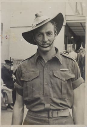 Jim Easton pictured on Christmas Day in 1945.