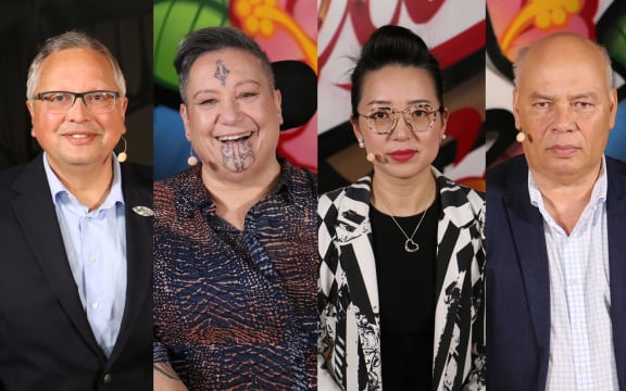 From left, Richard Pamatatau, Dr Huhana Hickey, Dr Kelly Feng, Dr Collin Tukuitonga