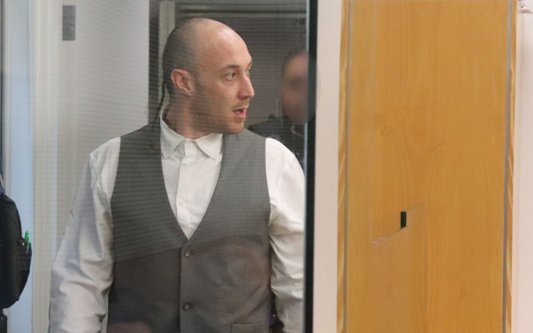 Rawiri Sciascia walks into the Hastings District Court as his sentencing begins.
