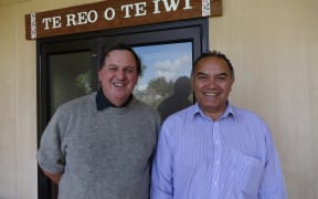 Nigel Studdart and Les Wakefield at Pehiaweri Marae.