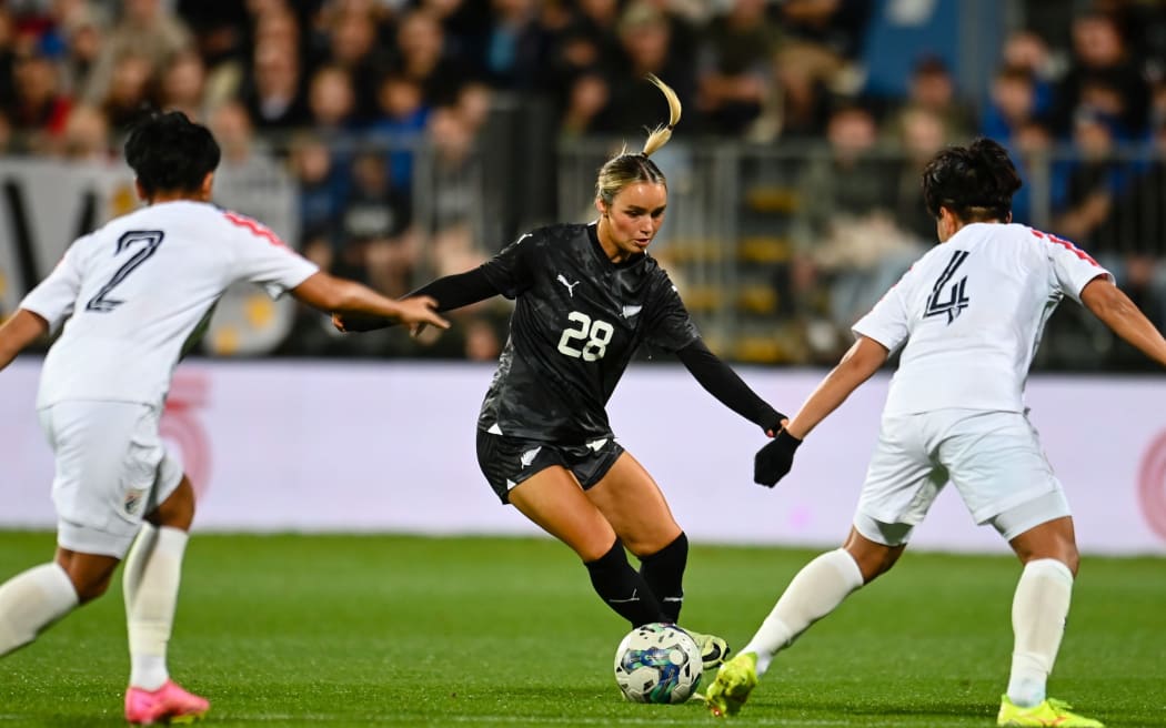 Macey Fraser of the New Zealand Football Ferns during game against Thailand, 2024.