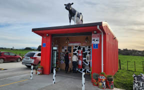 Faith Farm sells unpasteurised milk from an automated outlet south of Ōtaki