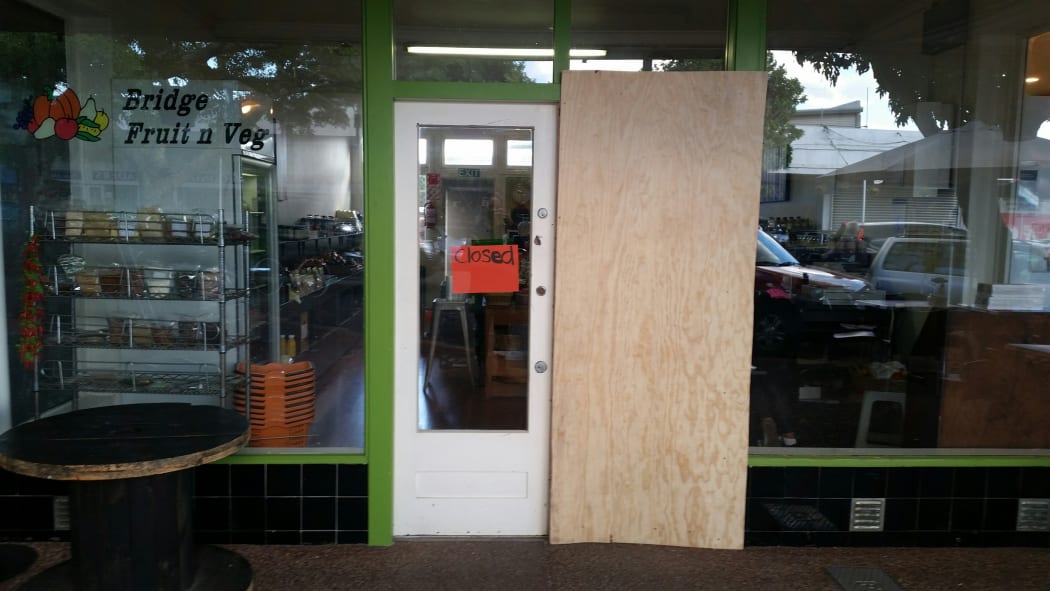 Three business fronts were attacked after 5am this morning in Mangere Bridge.