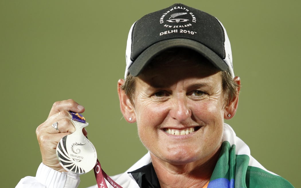 Val Smith, New Zealand's only bowls medal winner at the Delhi Commonwealth Games.