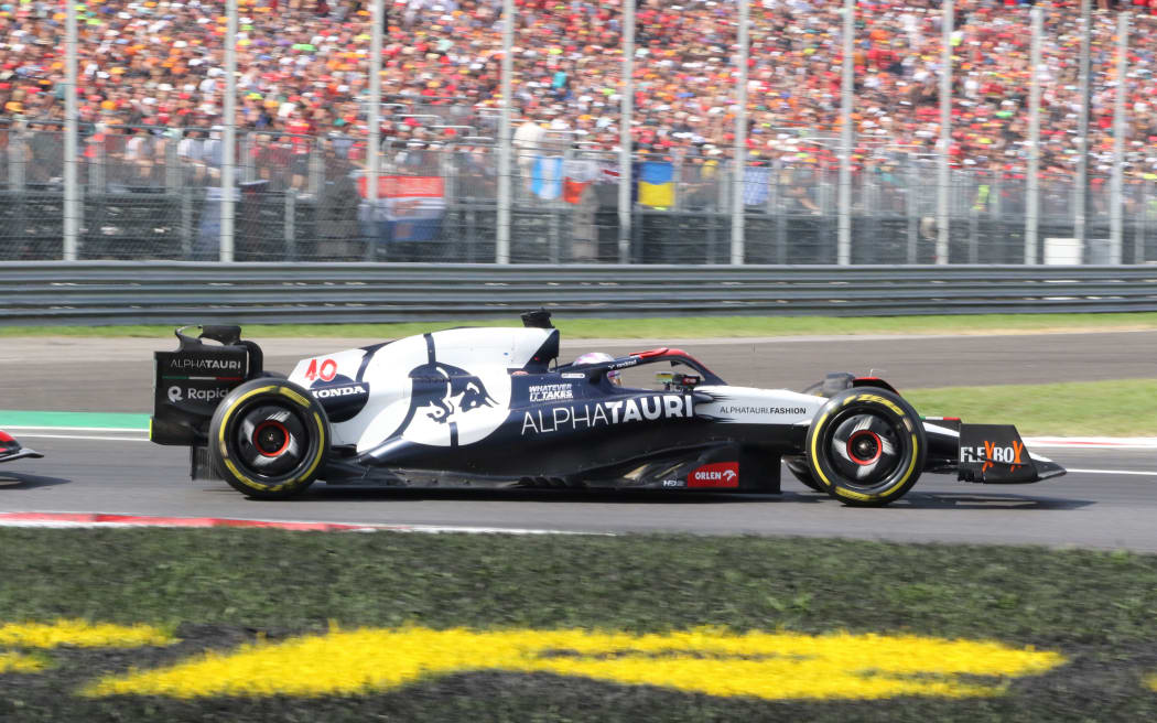 Liam Lawson of New Zealand at the Italian Grand Prix at Monza 2023 driving for AlphaTauri.