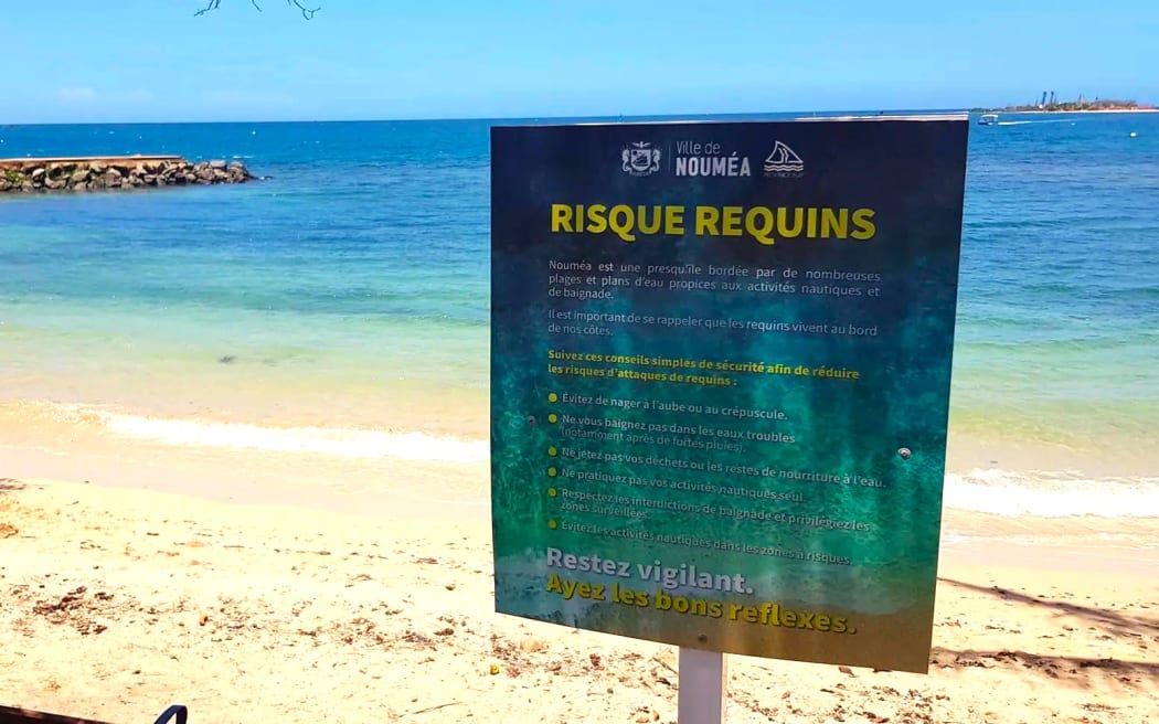 Nouméa beach of Anse Vata now closed to the public.