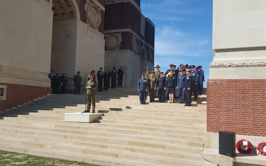 The NZDF took the lead at one of the daily memorial services at the Somme memorial this week.