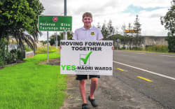 Jack Karetai-Barrett plans to walk from Whakatāne to Mount Maunganui next week to campaign for people to tick yes for Māori wards.