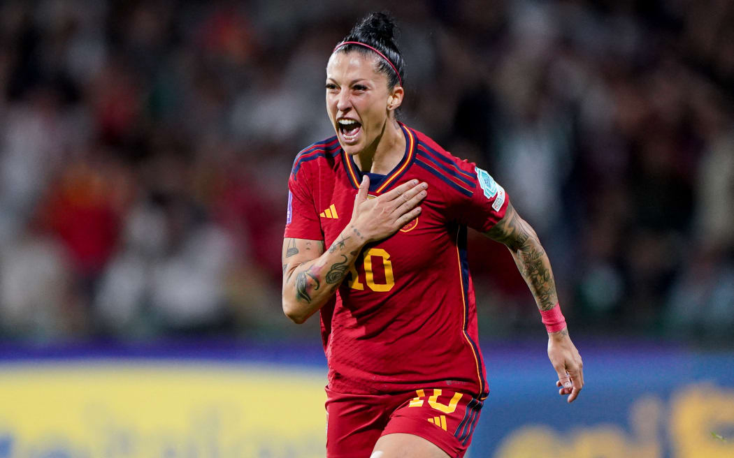 Jenni Hermoso of Spain celebrates