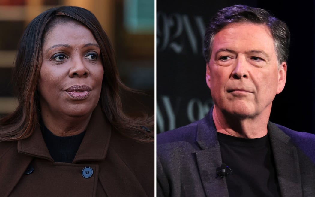 Attorney General Letitia James and former FBI Director James Comey.