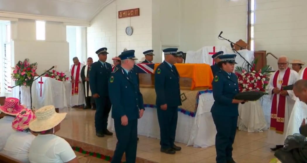 Niue Police at Sir Toke's State Funeral