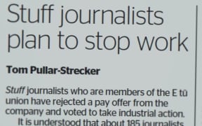 Stuff papers tell their readers about reporters preparing to walk off the job over pay.
