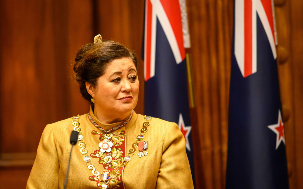 WELLINGTON, NEW ZEALAND - October 21: Dame Cindy Kiro during the swearing-in ceremony of Governor General Dame Cindy Kiro October 21, 2021 in Wellington, New Zealand. (Photo by Mark Tantrum/ http://marktantrum.com)