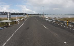 Waitoa river is in flood following Cyclone Cook.