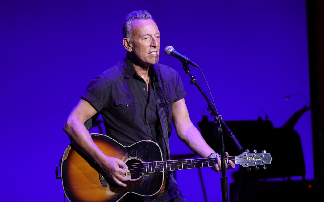Bruce Springsteen performs onstage during the 15th Annual Stand Up For Heroes benefit at Alice Tully Hall presented by Bob Woodruff Foundation and NY Comedy Festival on November 08, 2021 in New York City.