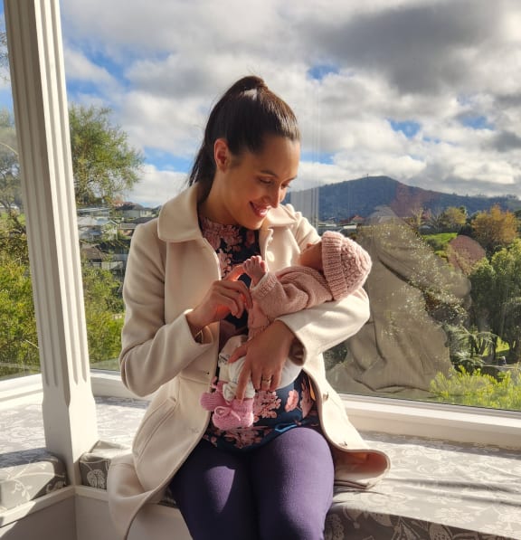 Rotorua mayor Tania Tapsell with new daughter Kahumoa Caroline Clancy. Photo / Supplied