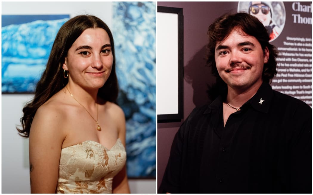 Artists Rose Lasham (left) and Charlie Thomas (right).
