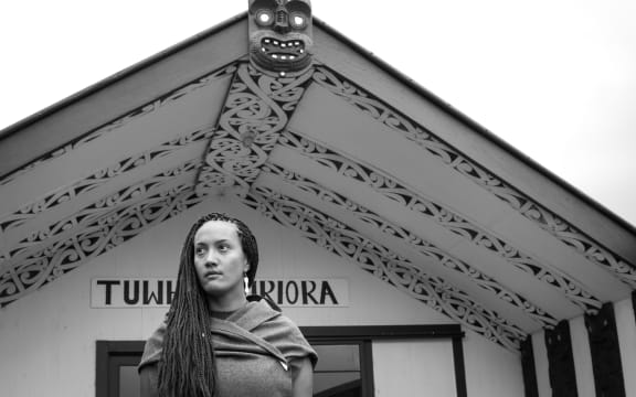 Ria hall outside Hinemaurea Marae in Hicks Bay.