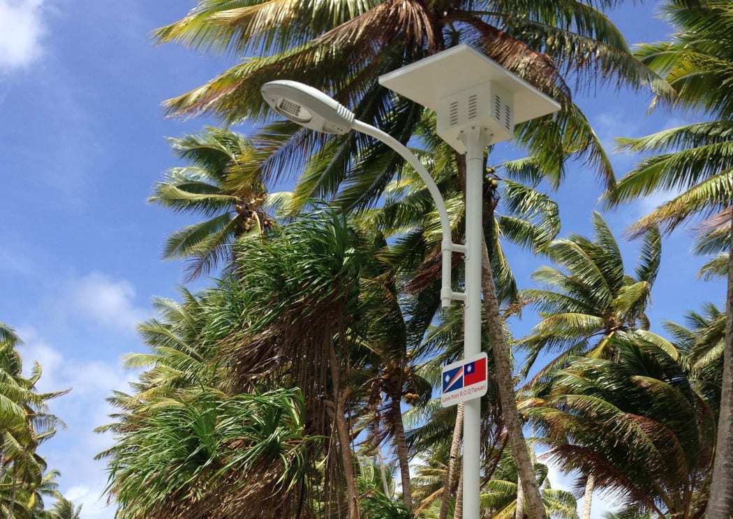 Solar power light in Marshall Islands provided by Taiwan