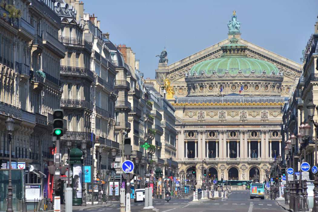 View of an empty Paris during Covid-19 restrictions