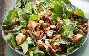 Chicken salad with dates and almonds