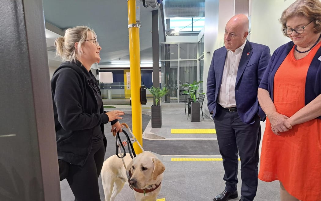 National Party Leader Christopher Luxon toured the Blind Low Vision NZ guide dog training facility.