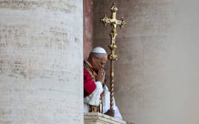 Newly elected Pope Leo XIV, Cardinal Robert Prevost of the United States, appears on the balcony of St. Peter's Basilica at the Vatican on May 8.