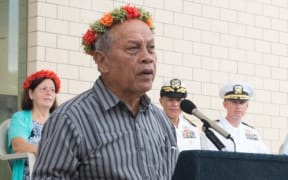 Vice President of the Federated States of Micronesia, His Excellency Yosiwo George delivers a speech during an opening ceremony on June 22, 2015. The Federated States of Micronesia is the Military Sealift Command joint high speed vessel USNS Millinocket’s (JHSV 3) second stop of Pacific Partnership 2015. Millinocket is serving as the secondary platform for Pacific Partnership, led by an expeditionary command element from the Navy’s 30th Naval Construction Regiment (30 NCR) from Port Hueneme, California. Now in its 10th iteration, Pacific Partnership is the largest annual multilateral humanitarian assistance and disaster relief preparedness mission conducted in the Indo-Asia Pacific Region.