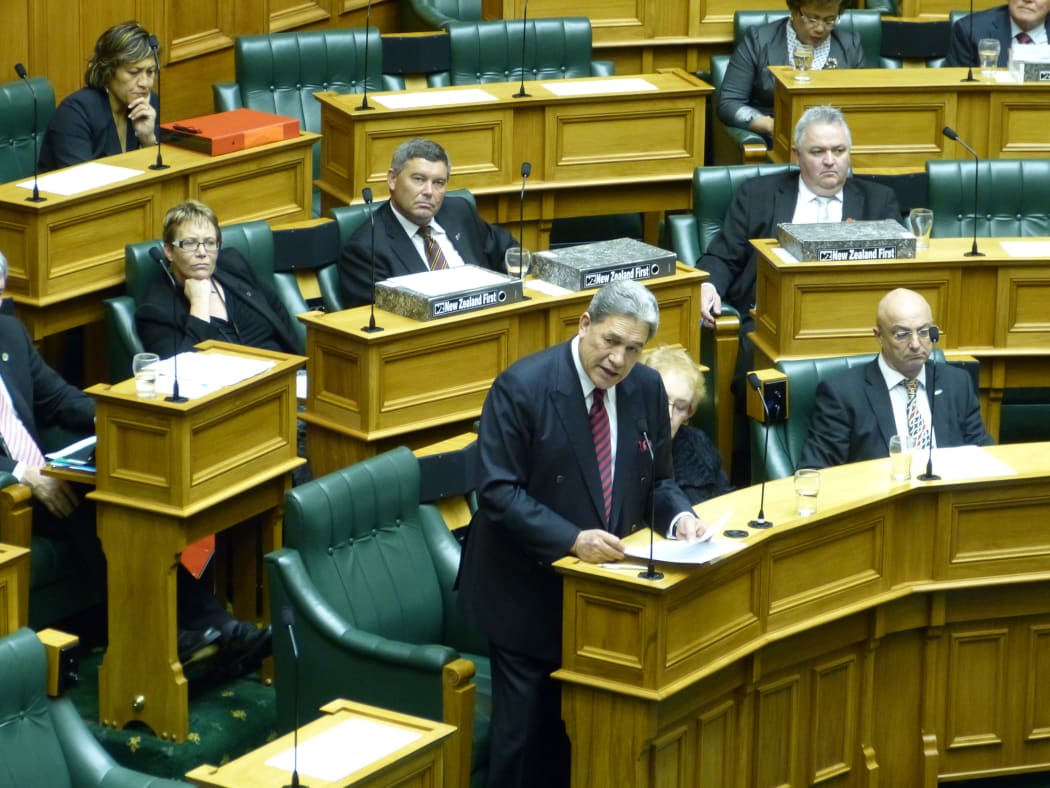 New Zealand First leader Winston Peters in Parliament on Wednesday.