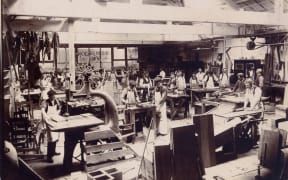 Dunedin furniture makers workshop c1900