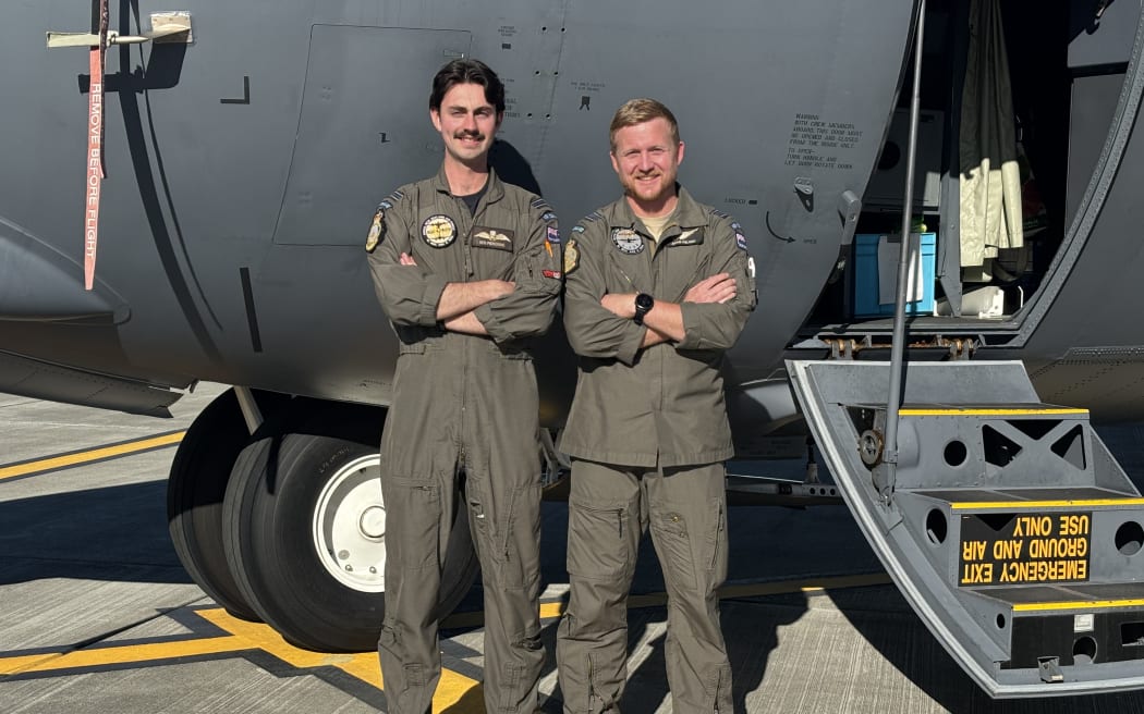 Flight Lieutenant Ben Pickering (left) and Squadran Leader Adam Palmer (right)